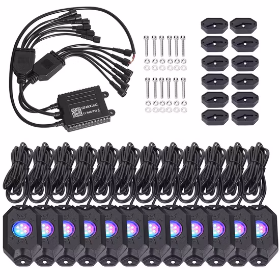 Hot Sale RGB Pod LED Car Decorative Light by APP WiFi Control RGB LED Rock Lights