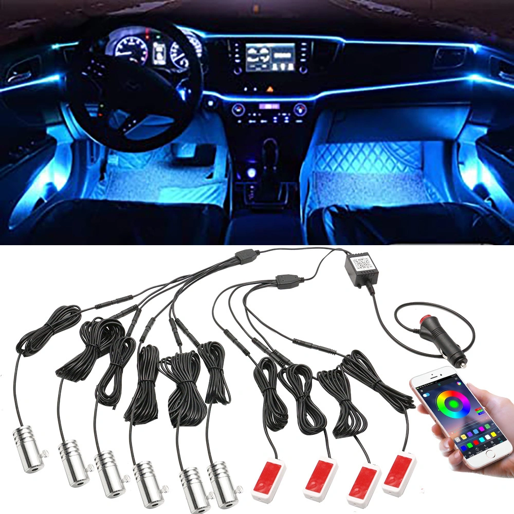 Newest RGB LED Decoration Light Optic Fiber LED Strips RGB LED Atmosphere Light Car Interior LED Light for Car