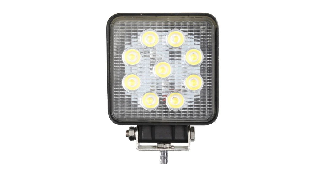 Waterproof IP68 27W 12/24V Square 4inch Spot/Flood LED Car Lamp for Forklift Marine Offroad 4X4