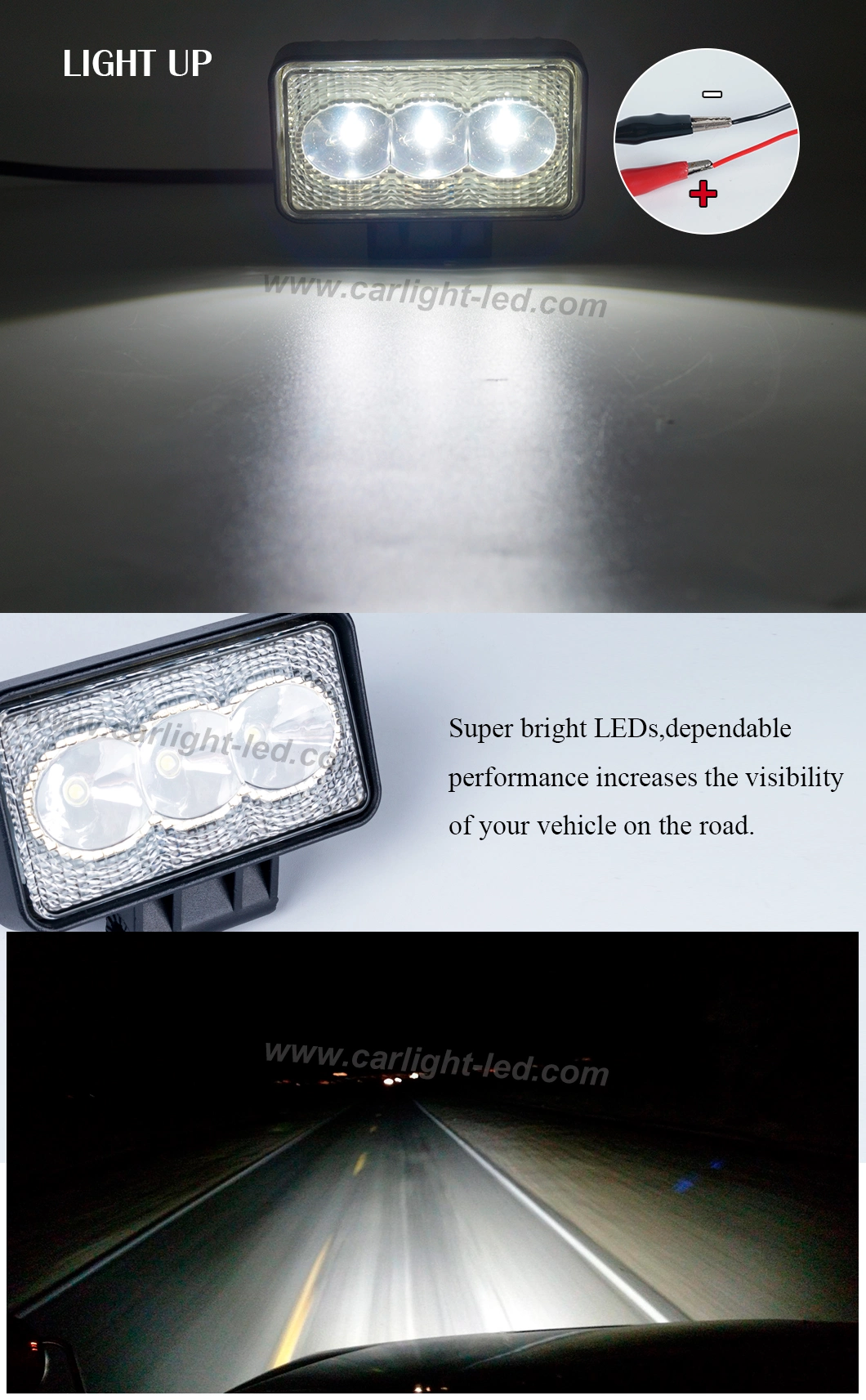 Super Brighten LED Fog Light Driving Lights off Road Lights