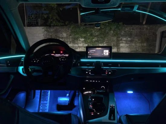 Car Accessories Ambient LED Light Car Interior RGB Remote Application Acrylic Control Fiber Auto Foot Center Console Door Decorative Lights